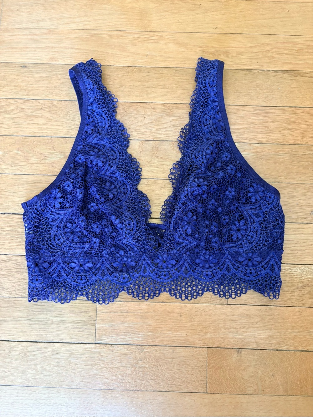 Victoria's Secret Deep Plunge Lace Bralette - Royal Blue